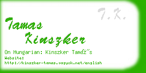 tamas kinszker business card